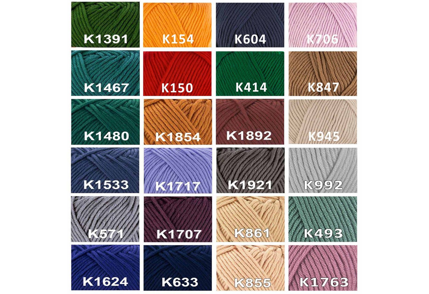 maDDma 5 x 100g Strickwolle Kartopu NO:1 Polyacryl-Wolle Anti Pilling Effekt Häkelwolle, 800 m (Sparpaket), K940 schwarz Bild 4
