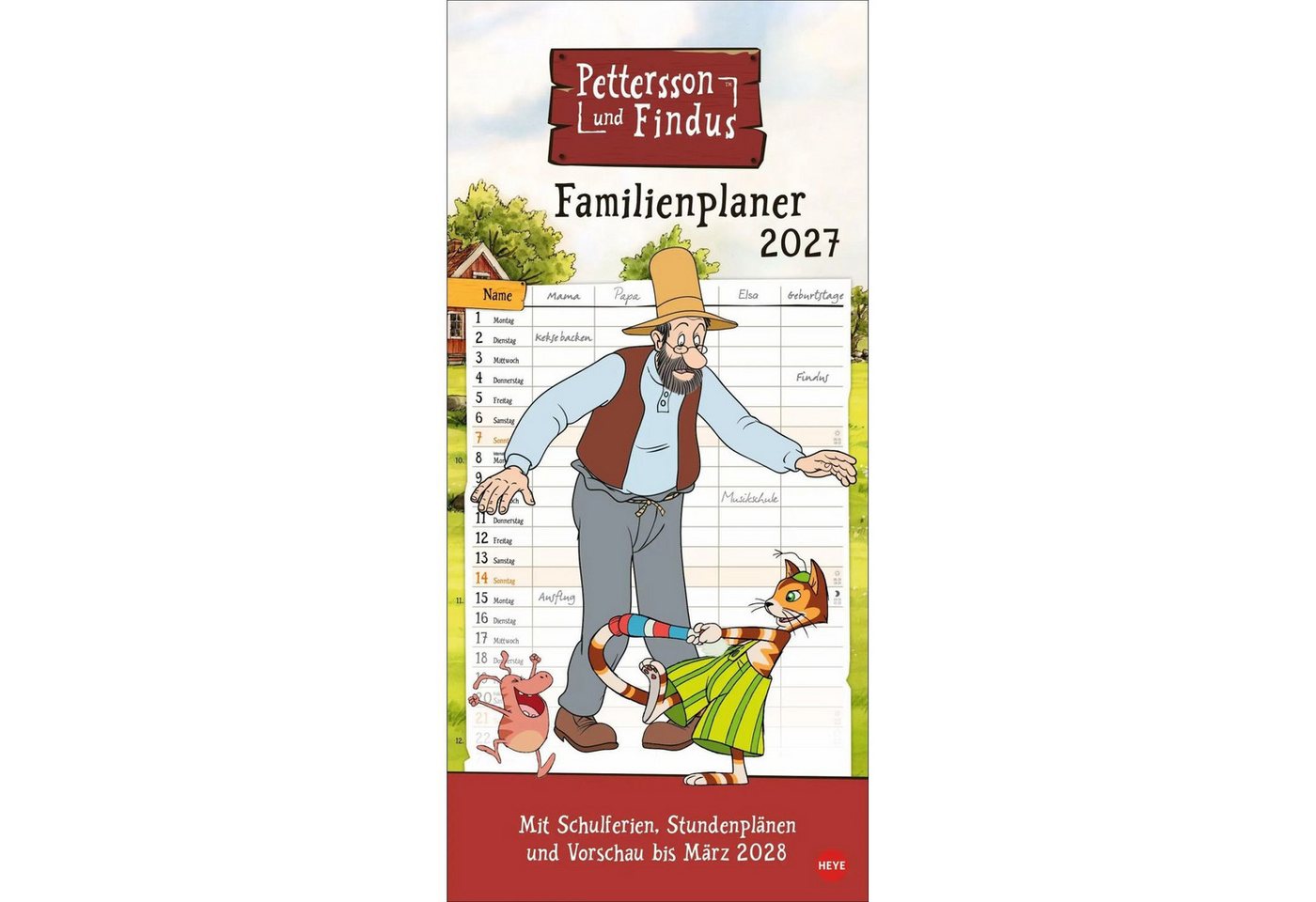 HEYE Wandkalender Pettersson und Findus Familienplaner 2027 Bild 3