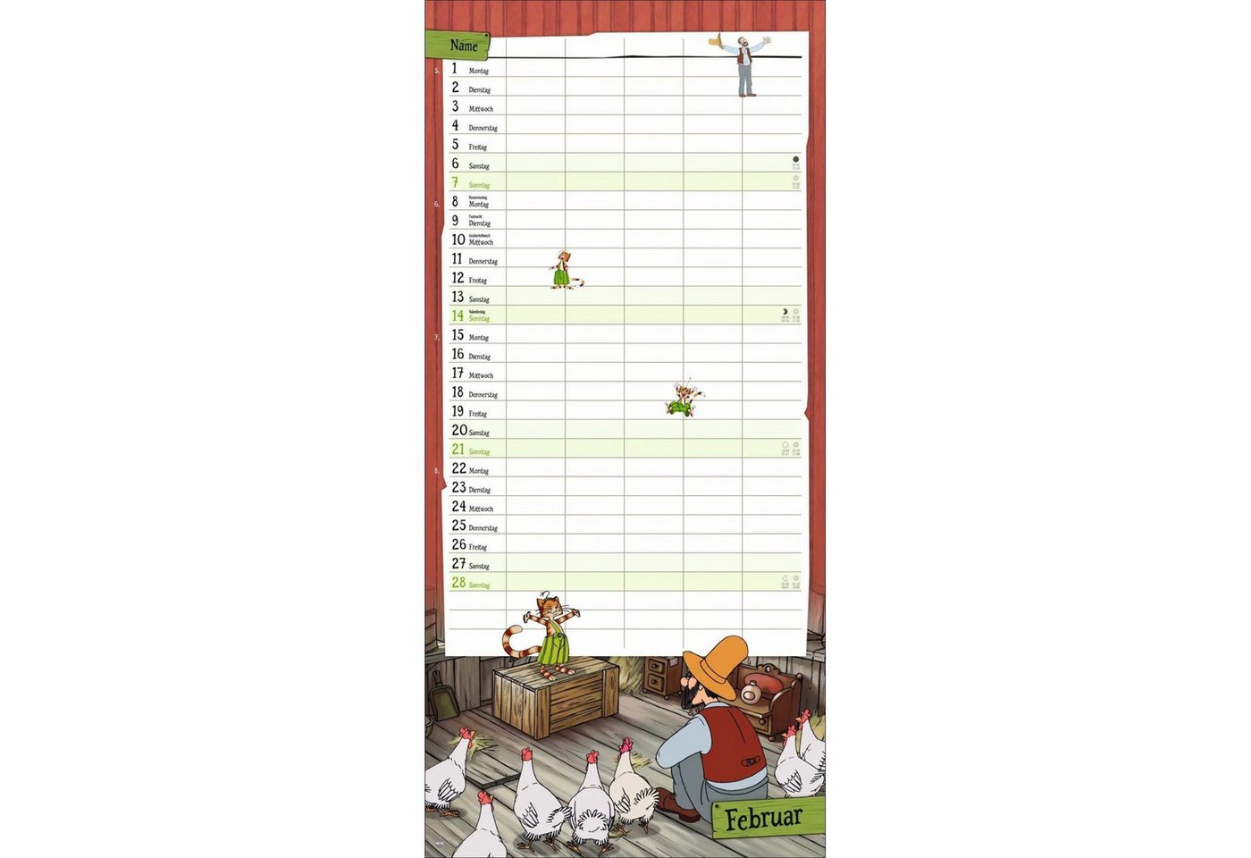 HEYE Wandkalender Pettersson und Findus Familienplaner 2027 Bild 4