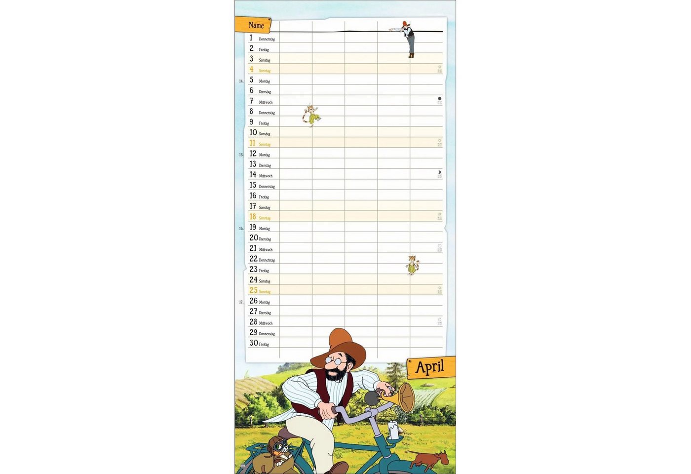 HEYE Wandkalender Pettersson und Findus Familienplaner 2027 Bild 5