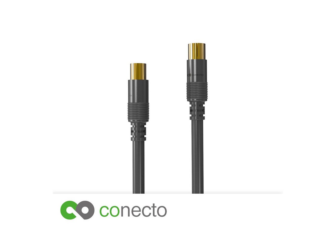 conecto conecto HQ TV Antennenkabel - 4K UHD 1080p FULL HD HDTV 3D - (TV-Steck SAT-Kabel, (50 cm) Bild 4