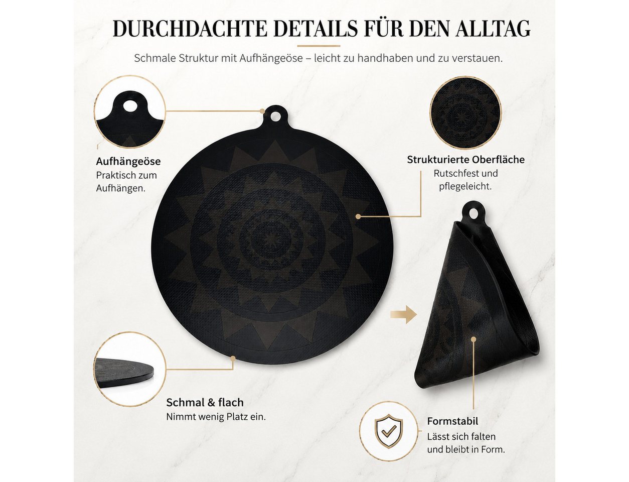 XEOOCE Schneide- und Abdeckplatte Herdabdeckung, Silikon Kochfeldabdeckung, Hitzebeständig, 4 Stück, (Mehrteiliges Set, 4 Herdabdeckplatten (24 cm), bunt), Farbwechsel, 260°C hitzebeständig, Silikon Bild 4
