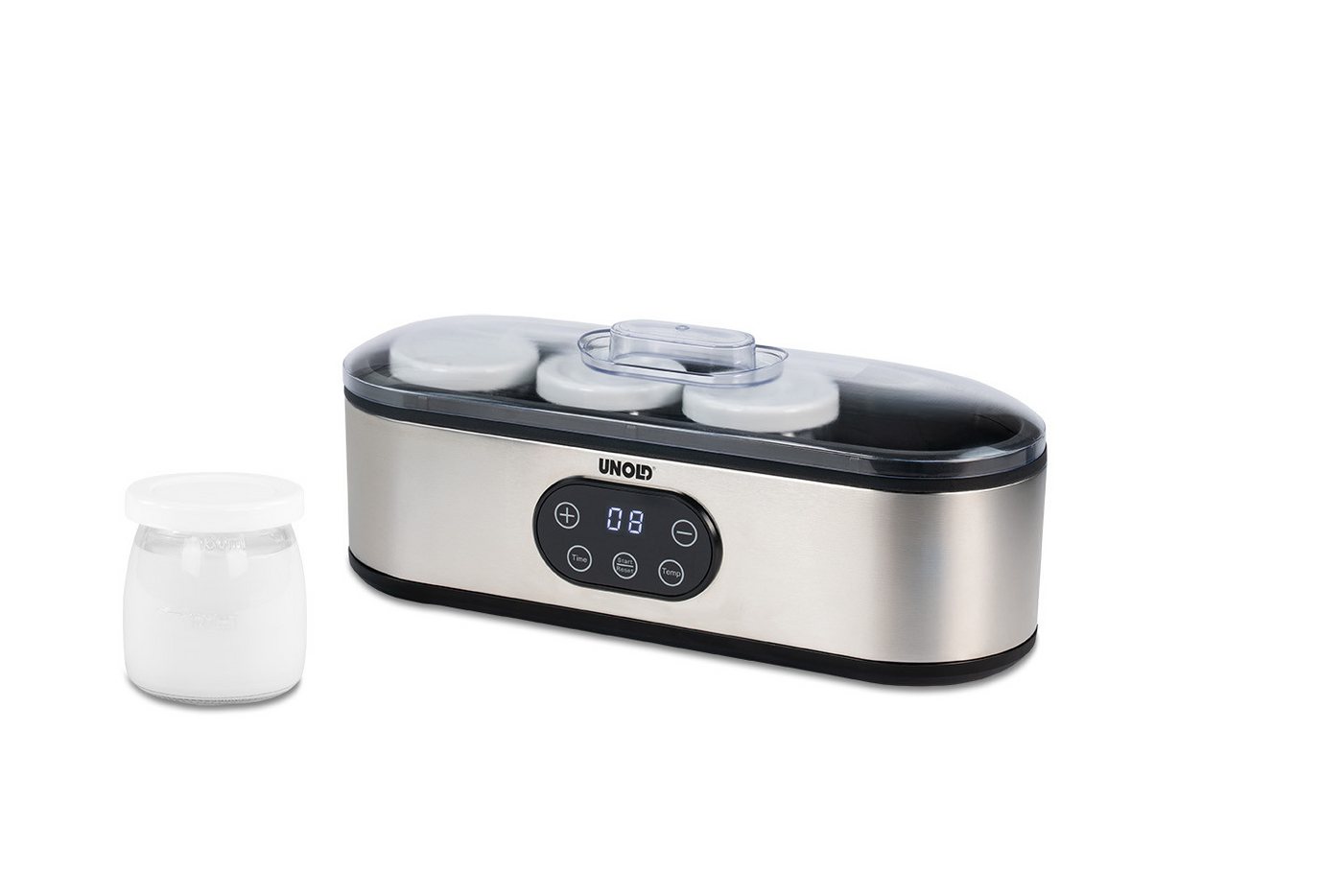 Unold Joghurtbereiter Jogi -, 4 Portionsbehälter, je 180 ml, - Kompakter Joghurtmacher, Temperatur (20–50 C) & Timer (1–48h) Bild 5