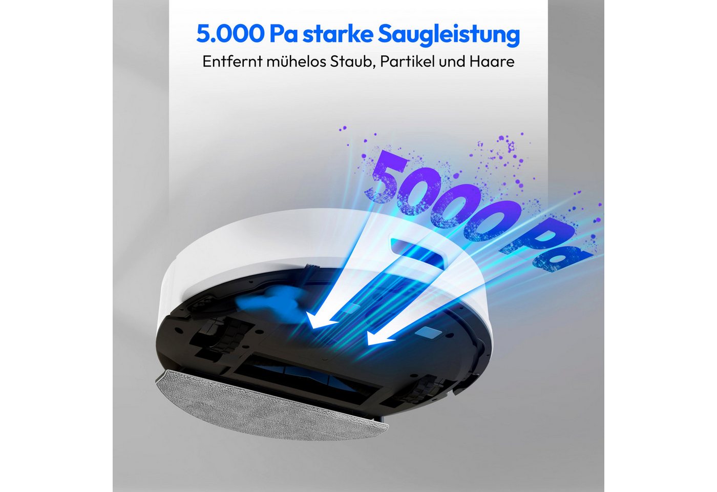 Medion® Saugroboter Smarter Saugroboter mit Wischfunktion und Absaugstation X23 SW+, beutellos, X23SW+ Bild 5