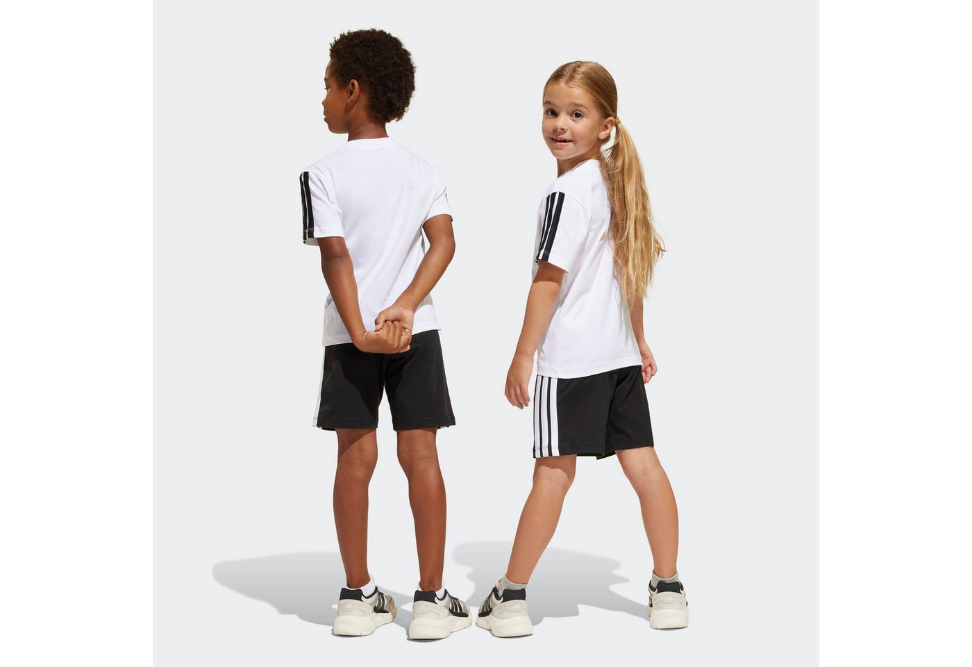 adidas Sportswear Trainingsanzug LK 3S T-SET 160 (2-tlg), für Kinder, mit 2 Teilen, aus Baumwolle