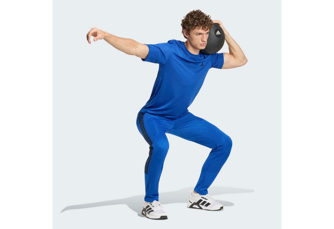 adidas Performance Sporthose WORKOUT ESSENTIALS ALL-SET 3-STRIPES KNIT PANT (1-tlg) Trainingshose, Climacool, reguläre Passform