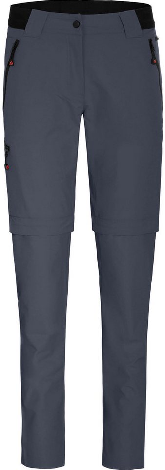 Bergson Outdoorhose VIDAA COMFORT Zipp Off (slim) Damen Wanderhose, leicht strapazierfähig, Kurzgrößen, grau/blau Bild 2