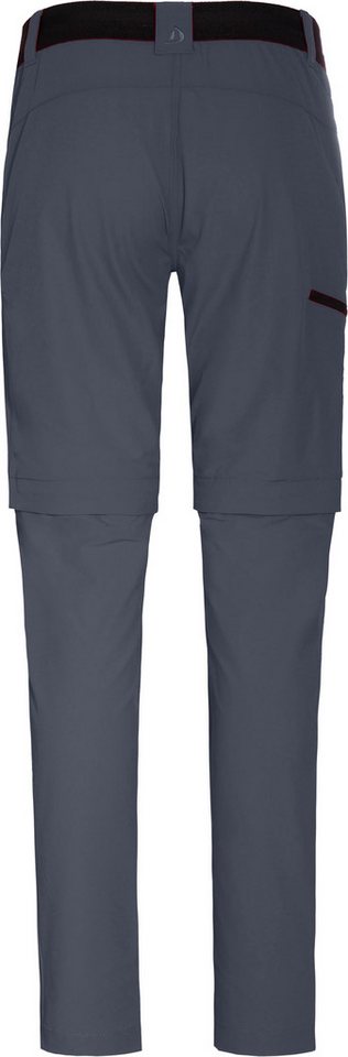 Bergson Outdoorhose VIDAA COMFORT Zipp Off (slim) Damen Wanderhose, leicht strapazierfähig, Kurzgrößen, grau/blau Bild 3