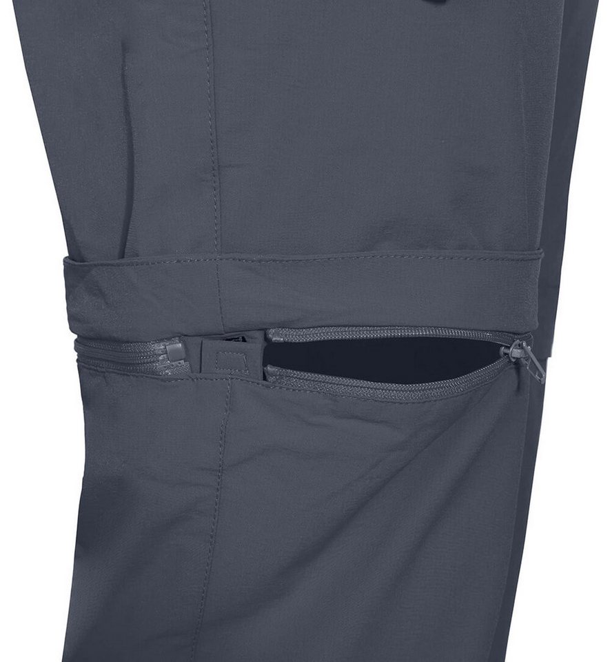 Bergson Outdoorhose VIDAA COMFORT Zipp Off (slim) Damen Wanderhose, leicht strapazierfähig, Kurzgrößen, grau/blau Bild 4