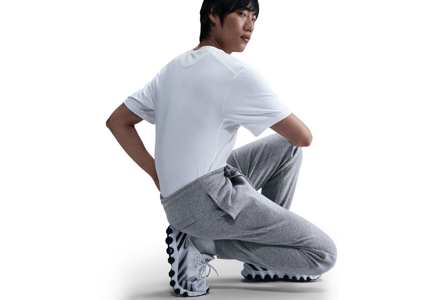 Nike Sporthose M NK CLUB BB JOGGER DK GREY HEATHER/LT SMOKE GREY/ Bild 4
