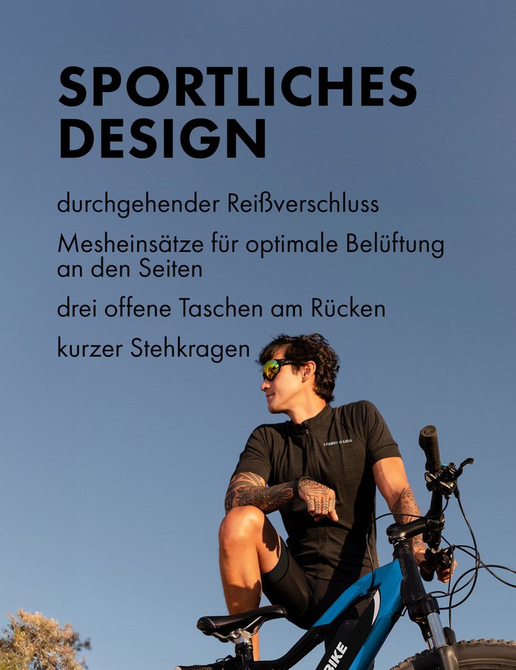 LEANDRO LIDO Radtrikot LEANDRO LIDO Herren Radsport Kurzarm Trikot lichtreflektierende Details Bild 5