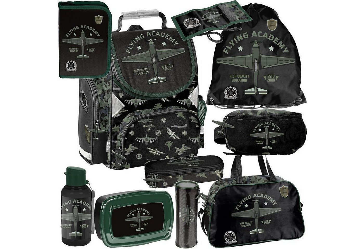 PASO Schulrucksack (Schulset, 10-tlg), Flugzeug, 10-tlg. Set Bild 5