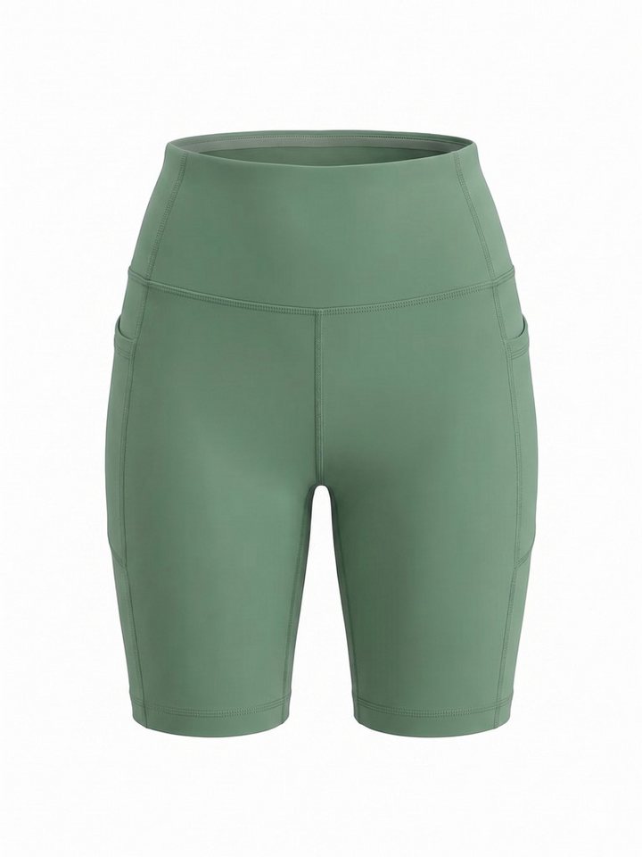FemmeTone Trainingshose High Waist Biker Shorts – Damen Sporthose mit Tasche Elastische kurze Leggings – Fitnesshose für Training, Yoga & Workout Bild 4