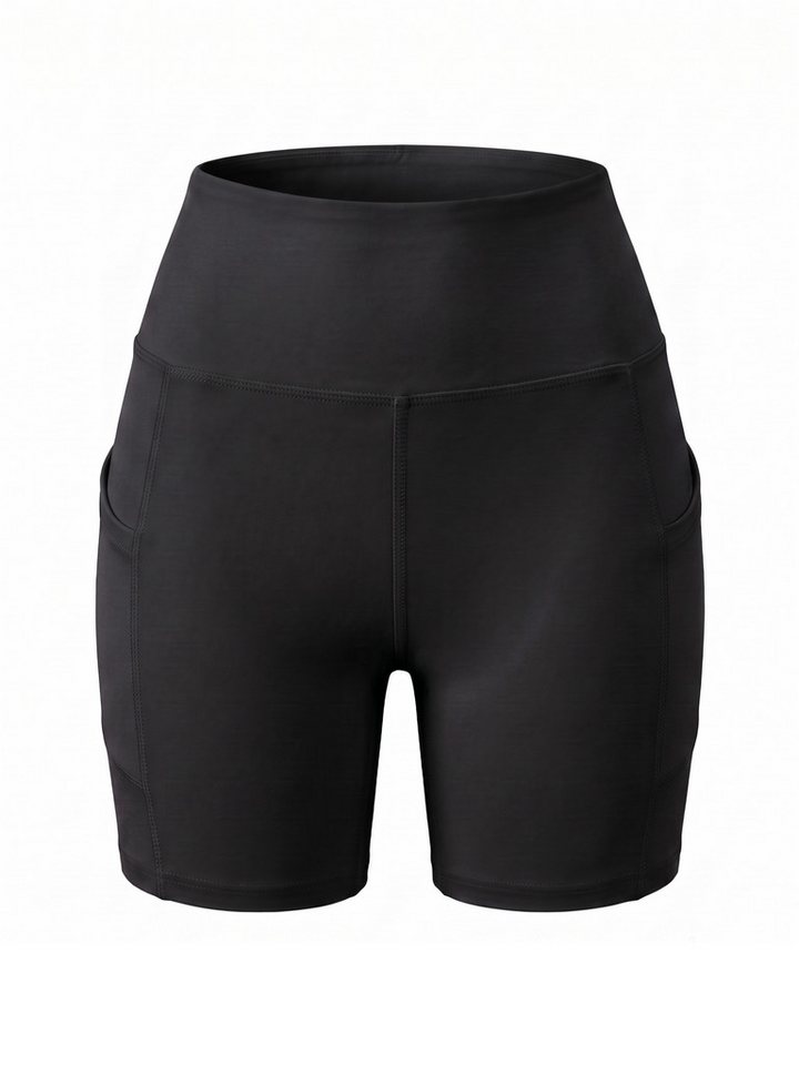 FemmeTone Yogashorts Sportshorts Damen High-Waist mit Handytaschen für Yoga & Fitness Figurbetonte Workout-Shorts mit Bauch-weg-Effekt Bild 2