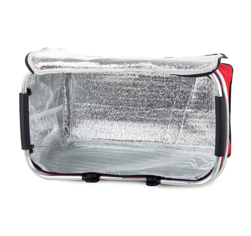 Da Meso Einkaufskorb Thermo Picknickkorb Faltbar 48x28x22 cm – Isolierter Kühlkorb für Blau Bild 2