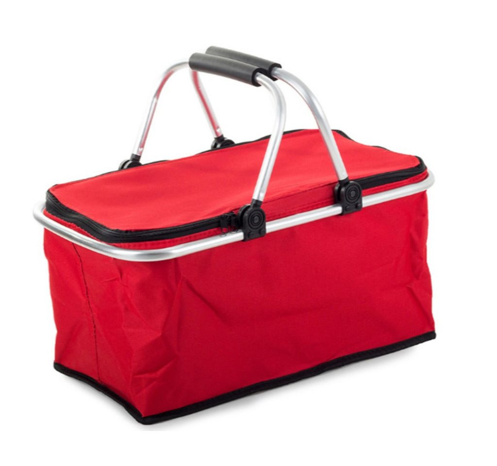 Da Meso Einkaufskorb Thermo Picknickkorb Faltbar 48x28x22 cm – Isolierter Kühlkorb für Blau Bild 4