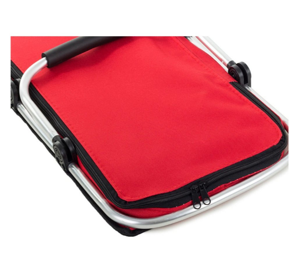 Da Meso Einkaufskorb Thermo Picknickkorb Faltbar 48x28x22 cm – Isolierter Kühlkorb für Blau Bild 5