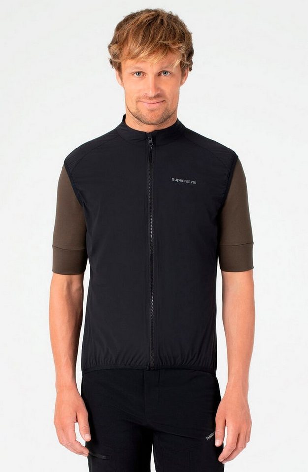 SUPER.NATURAL Funktionsweste Weste Merino Unstoppable Gilet (Merino Funktionsweste) schwarz Herren
