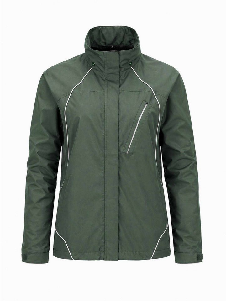 Weit & Breit Handelsgesellschaft mbH Trekkingjacke Damen Outdoor Discovery Trekkingjacke Braungrün 40 (Einzelartike, 1-St., Ooutdoorjacke) Unterarmbelüftung,versiegelte Nähte, reflektierende Elemente, Kapuze Bild 2