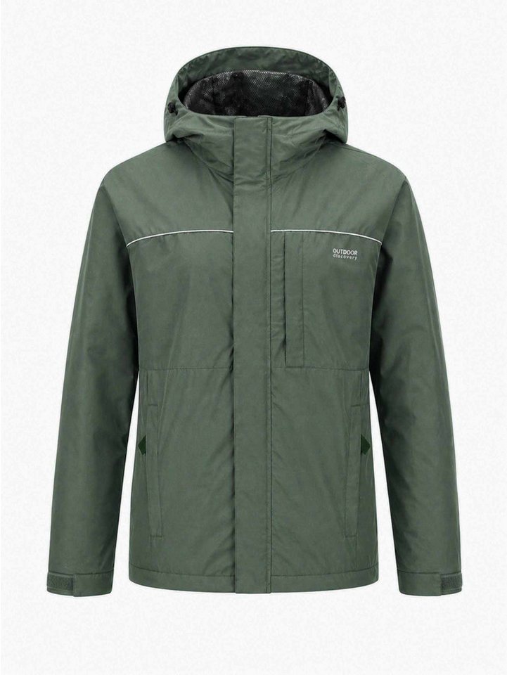 Weit & Breit Handelsgesellschaft mbH Trekkingjacke Damen Outdoor Discovery Trekkingjacke Braungrün 40 (Einzelartike, 1-St., Ooutdoorjacke) Unterarmbelüftung,versiegelte Nähte, reflektierende Elemente, Kapuze Bild 4