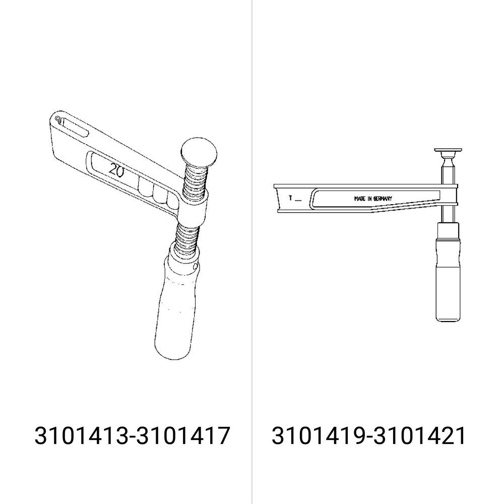 BESSEY Unterteil kpl. TG m. Holzgriff (Auslad. 140 mm)
