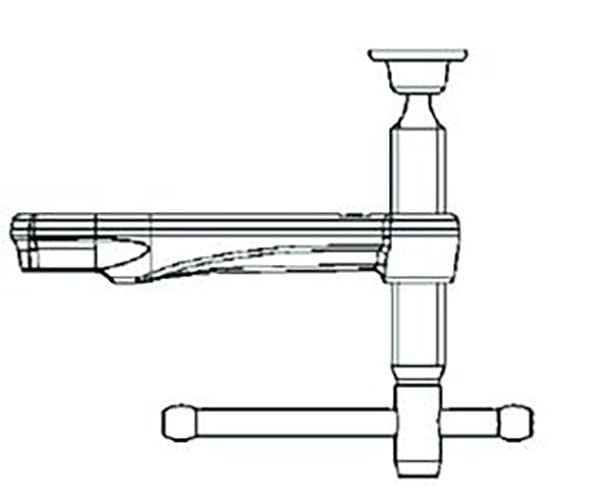 BESSEY Gleitbügel kpl. m. Knebelgriff GZ25 (Auslad. 120 mm)