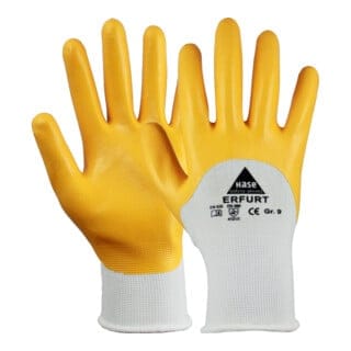 Hase Handschuhe Gelb/Blau Nitril "Erfurt" 11