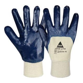 Hase Handschuhe Gelb/Blau Nitril "Jena Lite" 12