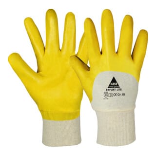 Hase Handschuhe Gelb/Blau Nitril "Erfurt Lite" 7