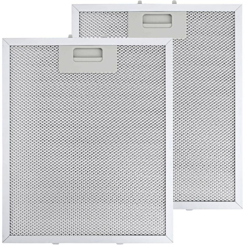 2 Stück Dunstabzugshaubenfilter (260 Mm X 230 Mm) Für Aeg-dunstabzugshauben, Weiß, Großes Ölauffangvolumen, Hitzebeständig, 5-lagiges Ersatzteil
