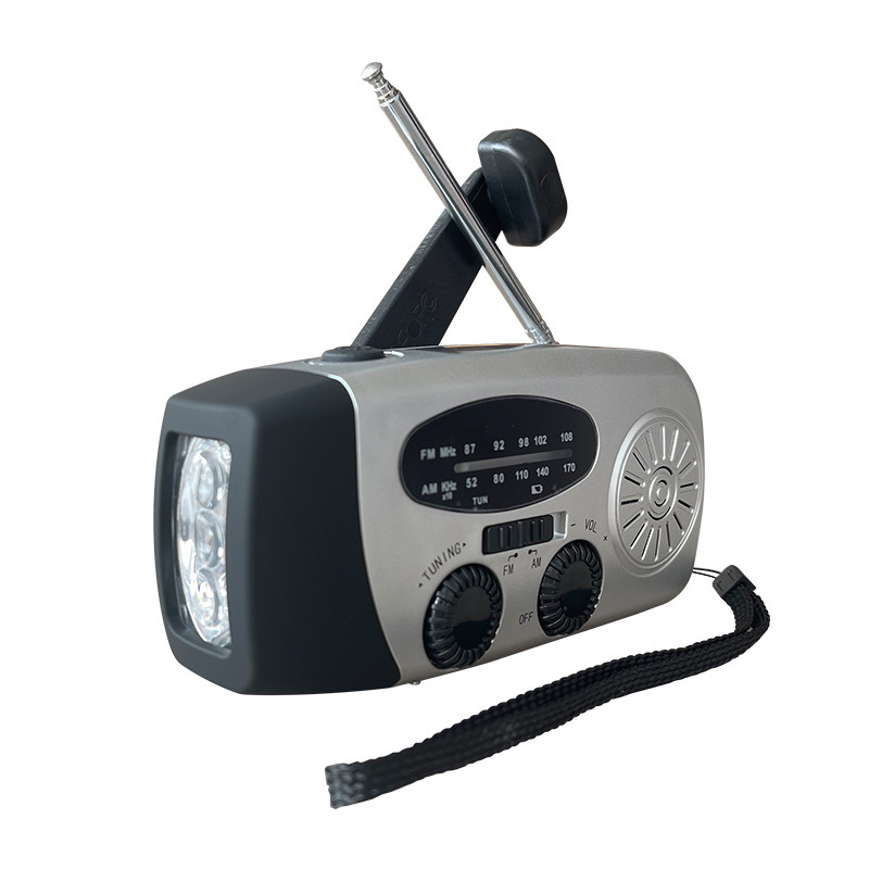 Radio D'Urgence 2026 Améliorée Avec Manivelle, Panneau Solaire, Lampe Torche Et Batterie Externe De 2000 Mah Sos Radio Am/fm Radio Météo Portable Noaa.