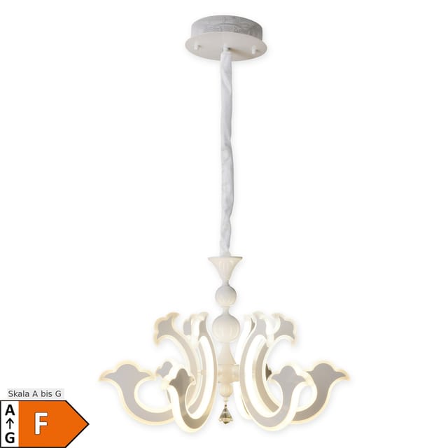 Kronleuchter Hängelampe Esstischleuchte weiß LED Wohnzimmerlampe H 120 cm
