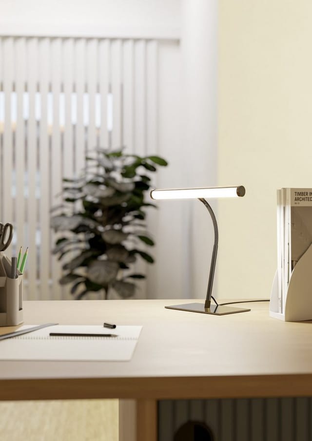 Eglo LED Tischleuchte Riccione nickel-nero 40 x 30 cm warmweiß-kaltweiß dimmbar Lampen