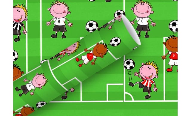 Geschenkpapier Fußballspiel 2 m Geschenkpapier