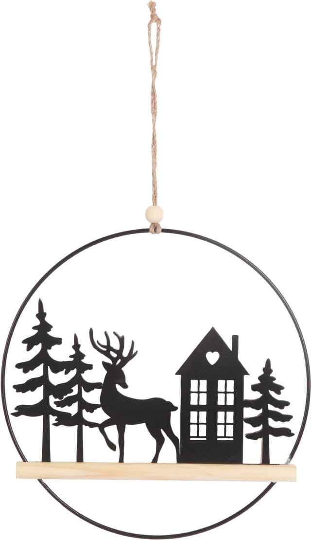 Dekohänger Kranz Holz 20 cm natur Dekohänger