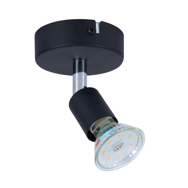 LED Leuchte 1er Spot Linos 1 schwarz Ø 8 x 11 cm warmweiß