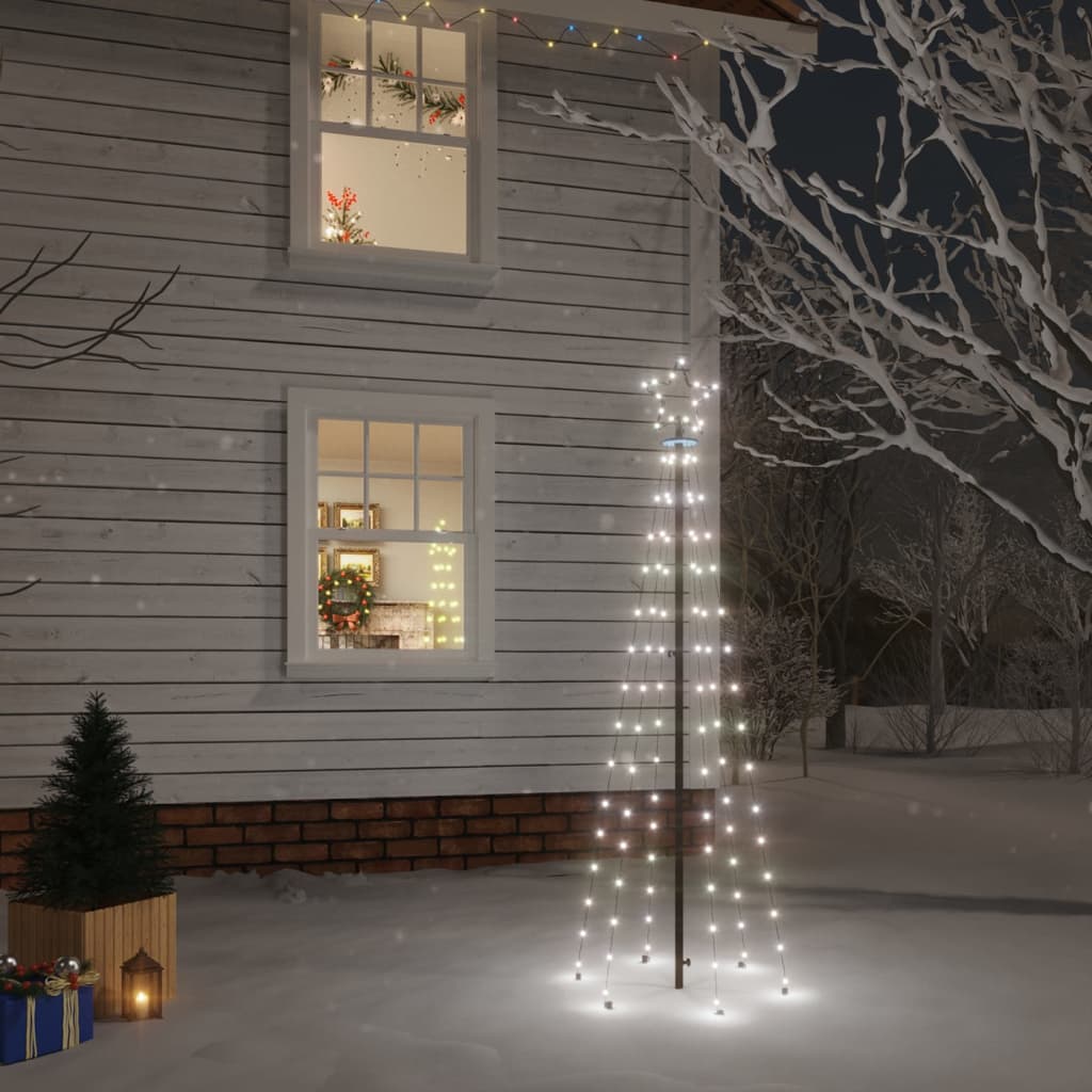 Led-weihnachtsbaum Mit Erdnägeln Kaltweiß 108 Leds 180 Cm