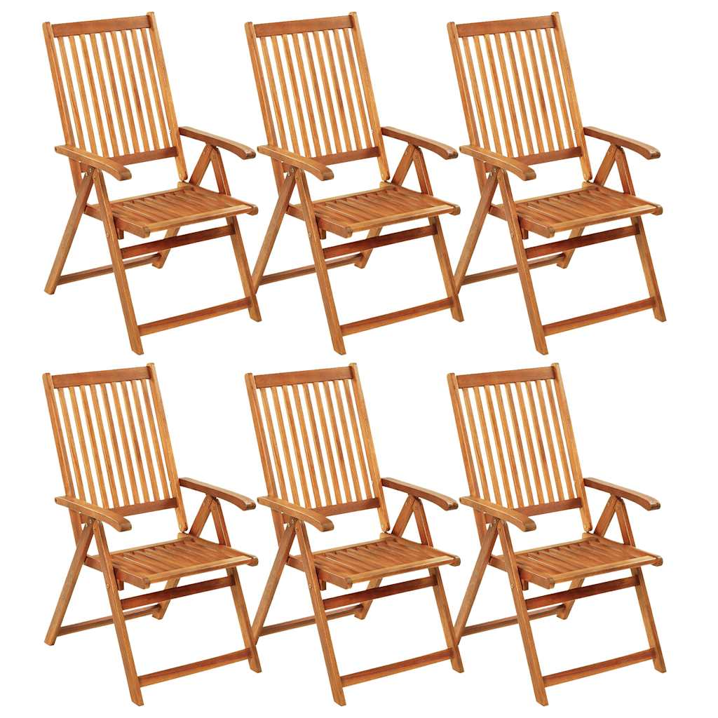 Maison Exclusive - Klappstühle 6 Stk. Mit Auflagen Massivholz Aka