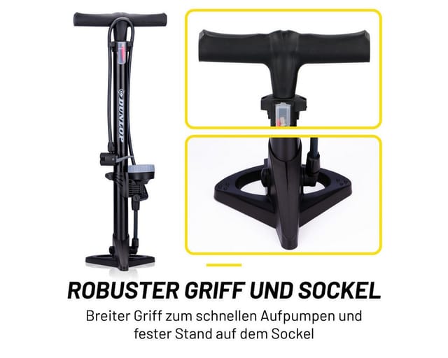 Dunlop 8711252102337 Luft-Handpumpen Schwarz Luft-Standpumpe