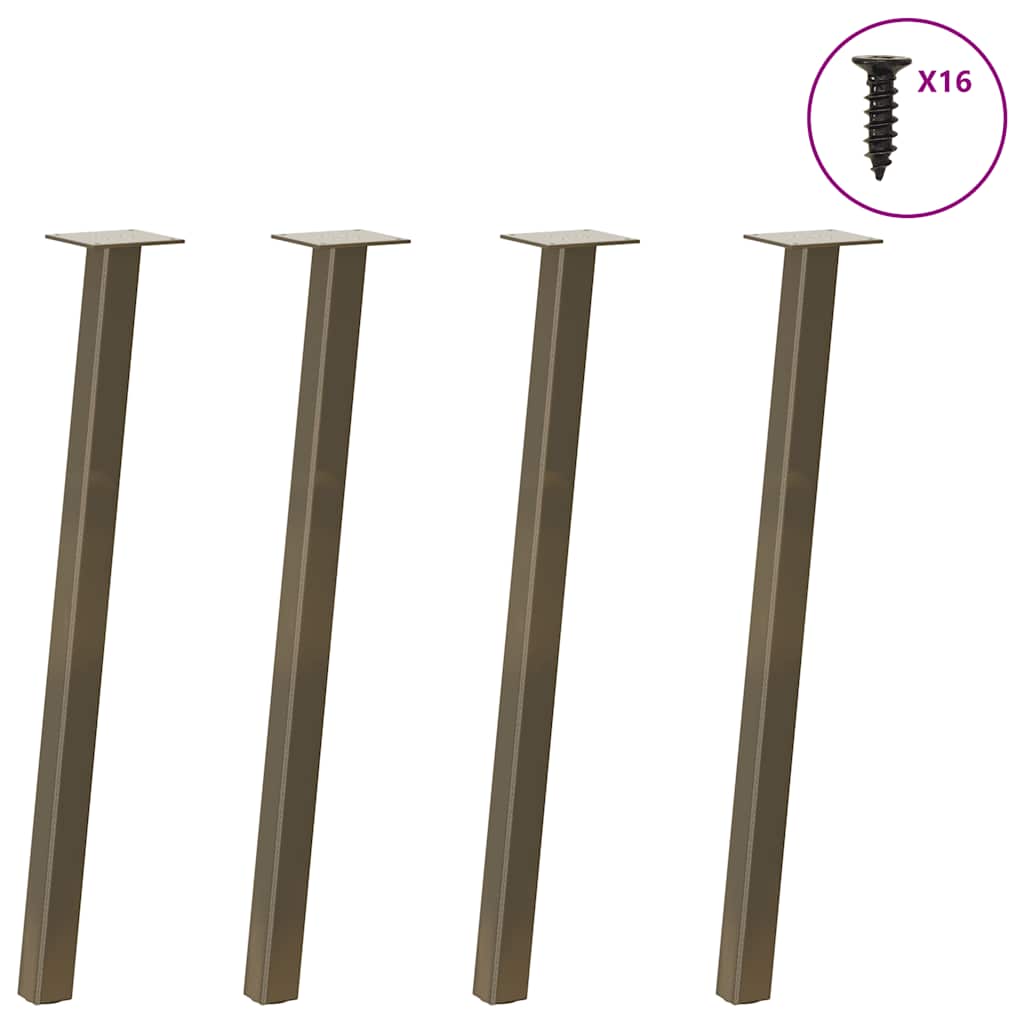 Konsolentischbeine 4 Stk. Naturstahl 72 Cm Stahl
