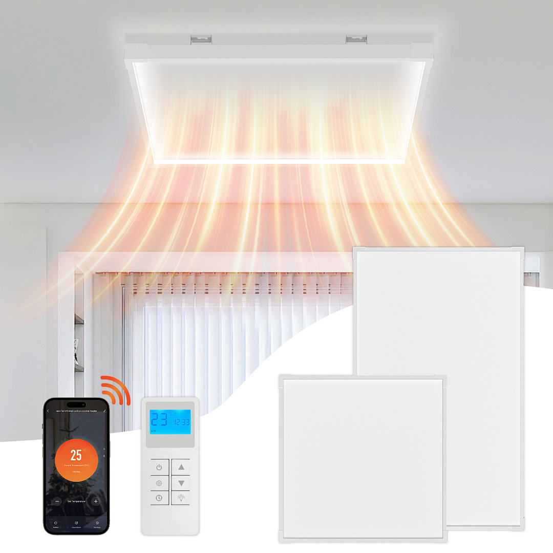 Randaco Infrarotheizung 360w, Infrarot Heizung Mit Wifi App-steuerung, Erkennung Offener Fenster, Infrarotheizung Mit Thermostat, Infrarot-deckenheizung