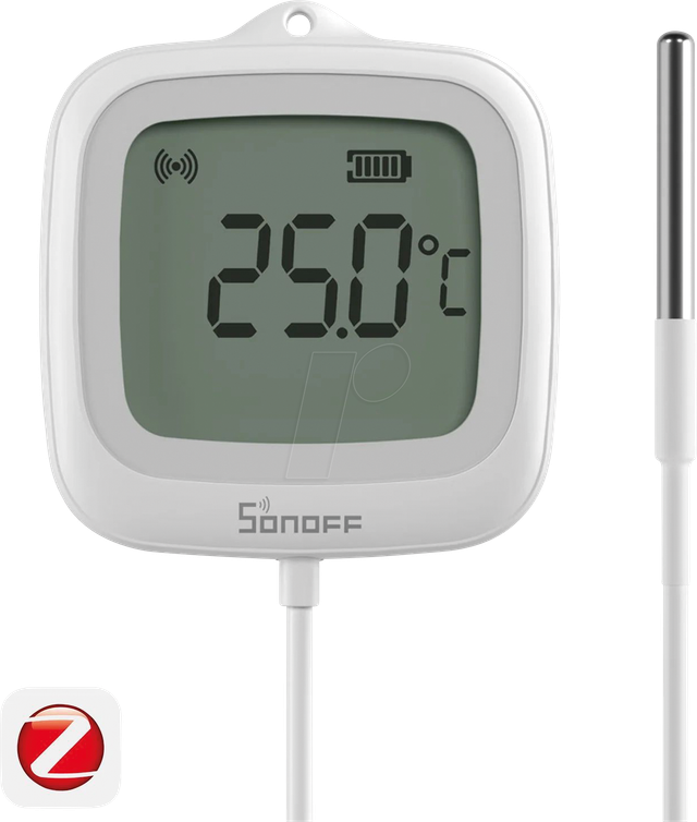 SONOFF Zigbee wasserdichter Temperatursensor mit Edelstahlsonde