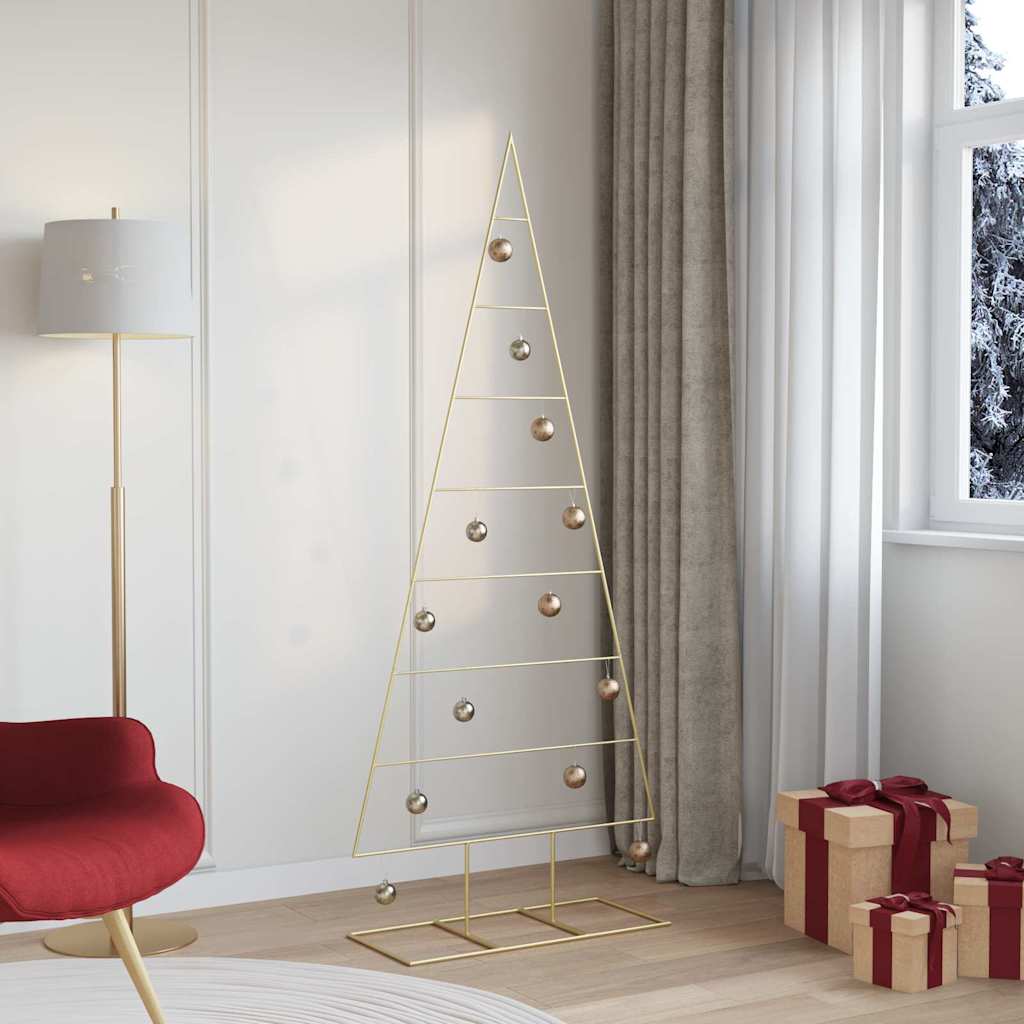 Metall Weihnachtsbaum Gold 181 Cm Pulverbeschichteter Stahl