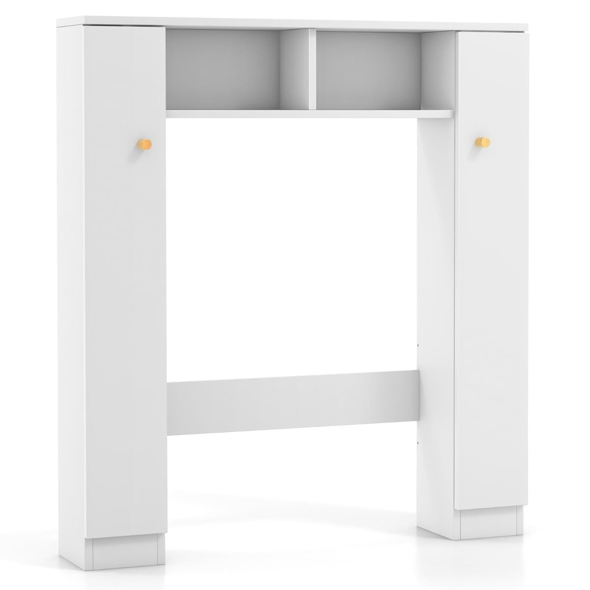 Over-toilet Storage Cabinet, Adjustable Shelves, White