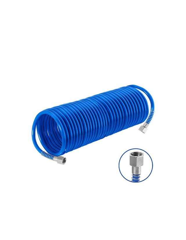 WADFOW Kompressorschlauch - 10 Meter, Polyethylen, 5 mm Innendurchmesser, mit Gewinde