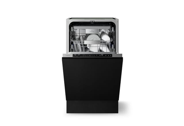 Klarstein Velaire Spülmaschine 45cm - Vollintegriert, 10 Plätze, 6 Programme, Leise 42 dB, B Energieklasse, AquaStop, Einbauspülmaschine,