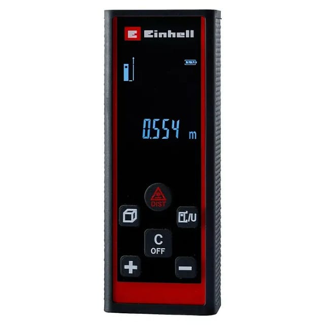 Einhell Laser Entfernungsmesser TC-LD 60 R (60 m max. Messbereich, Messmodi Distanz, Fläche, Volumen, Pythagoras, Abstecken, Dauermessung,