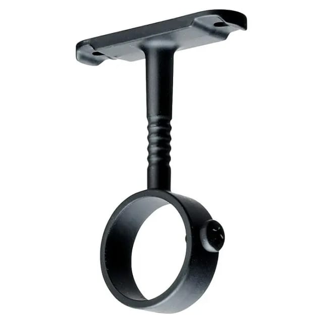Hettich Schrankrohrmittelträger für runde Schrankrohre Ø 25 mm schwarz Möbelbeschlag