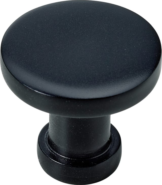 Hettich Möbelknopf Aluminium schwarz Ø 26,0 mm - 1 Stück Möbelgriff