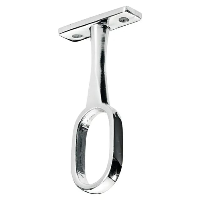 Hettich Schrankrohrmittelträger für ovale Rohre Ø 25 / 30 mm, verchromt Möbelbeschlag